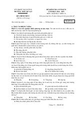 Đề thi Học kì 2 Sinh học 10 năm 2024-2025 trường THPT Kẻ Sặt (Hải Dương)